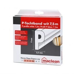 P tochtprofiel 3-5,5mm x 9mm – klevend