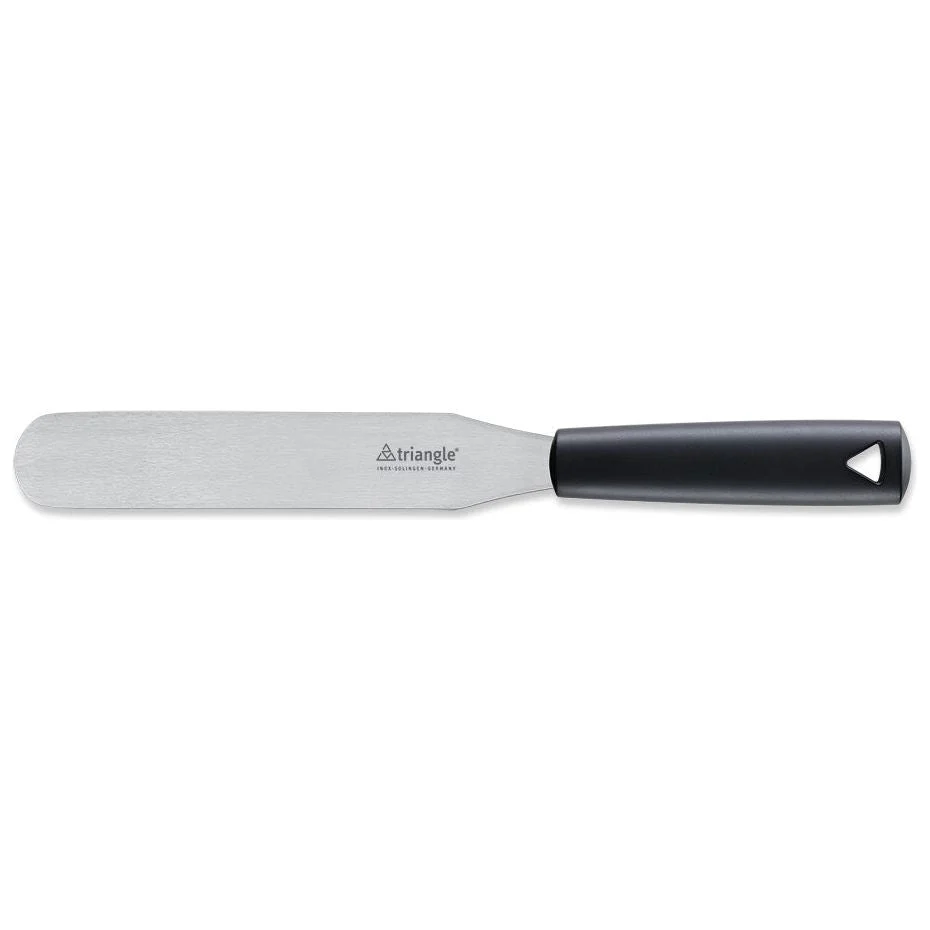 TRIANGLE RVS Palet- spatel met lemmet 20cm en ophangoog zwart kunststof PP heft