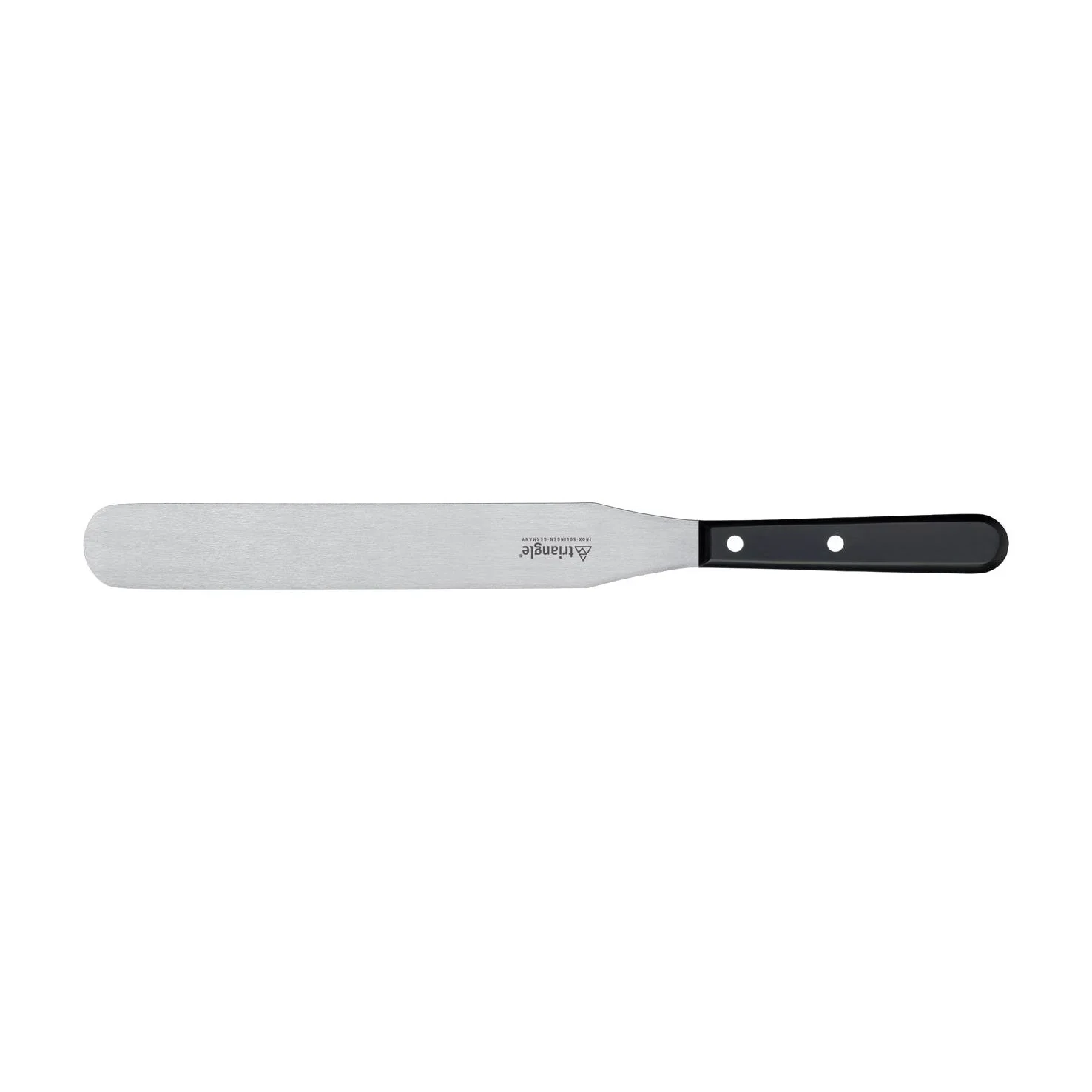 TRIANGLE Palet RVS lemmet 20cm met zwart kunststof PP handvat