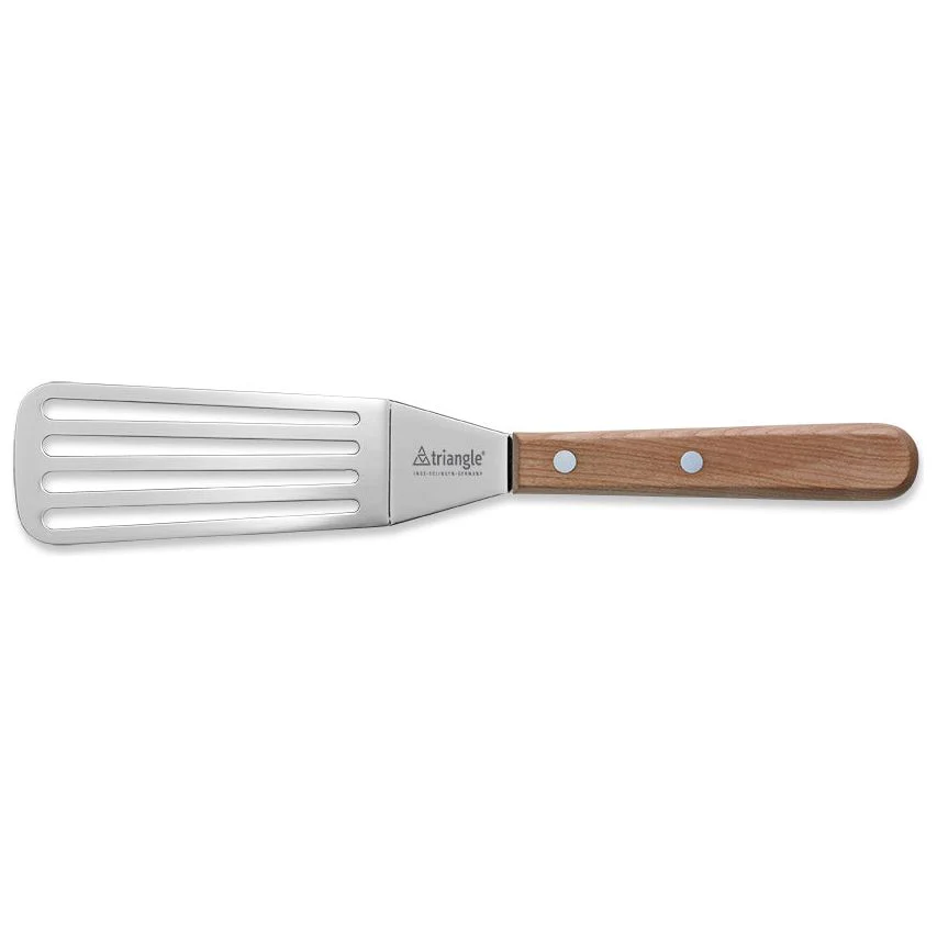 TRIANGLE Palet met knik en RVS gleuven lemmet 12cm heft FSC kersenhout handvat