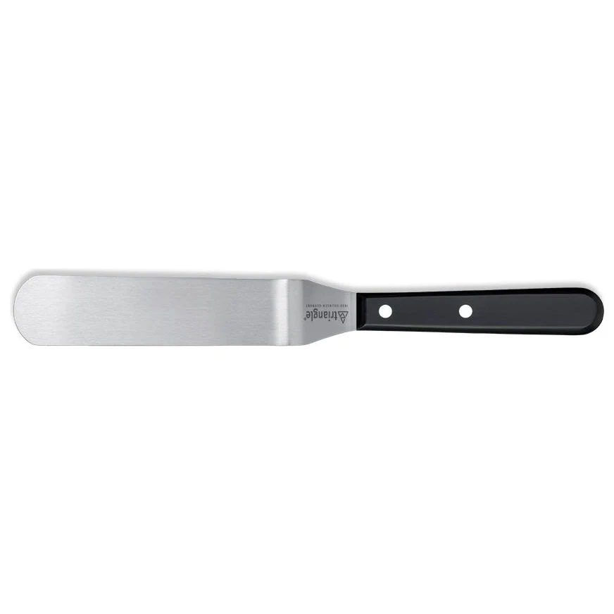 TRIANGLE Palet met knik RVS lemmet 15cm zwart handvat met twee nieten