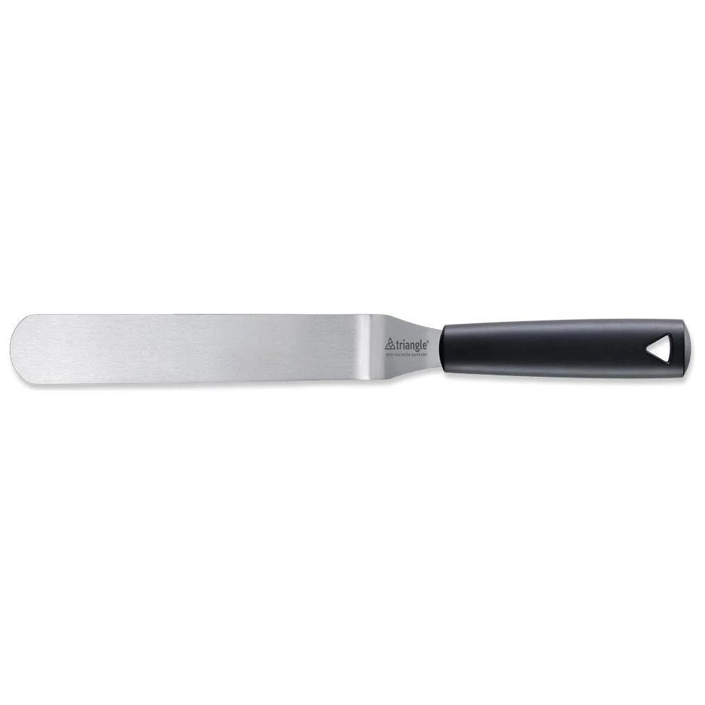 TRIANGLE RVS Palet- spatel met knik lemmet 20cm met ophangoog zwart kunststof PP heft