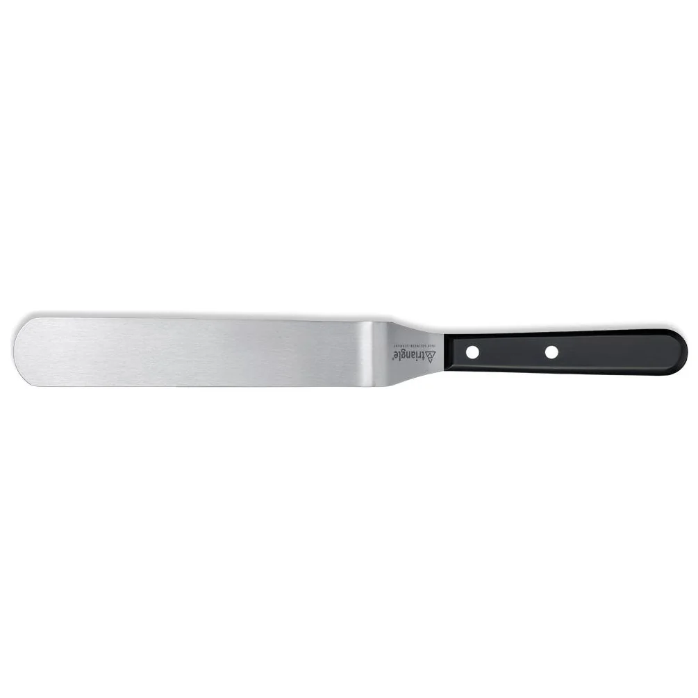 TRIANGLE Palet met knik RVS lemmet 20cm zwart handvat met twee nieten
