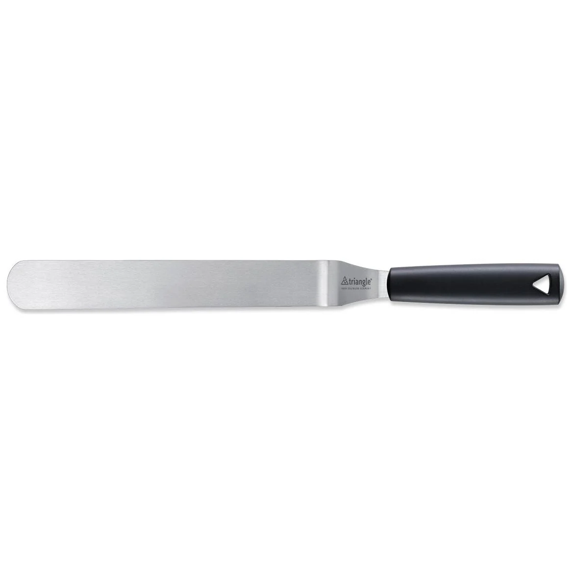 TRIANGLE RVS Palet- spatel met knik lemmet 25cm met ophangoog zwart kunststof PP heft