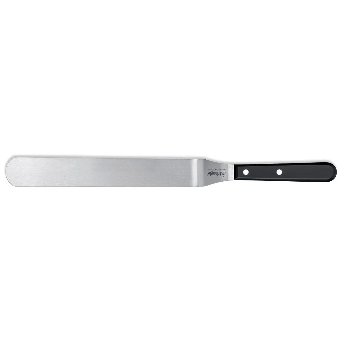 TRIANGLE Palet met knik RVS lemmet 25cm zwart handvat met twee nieten