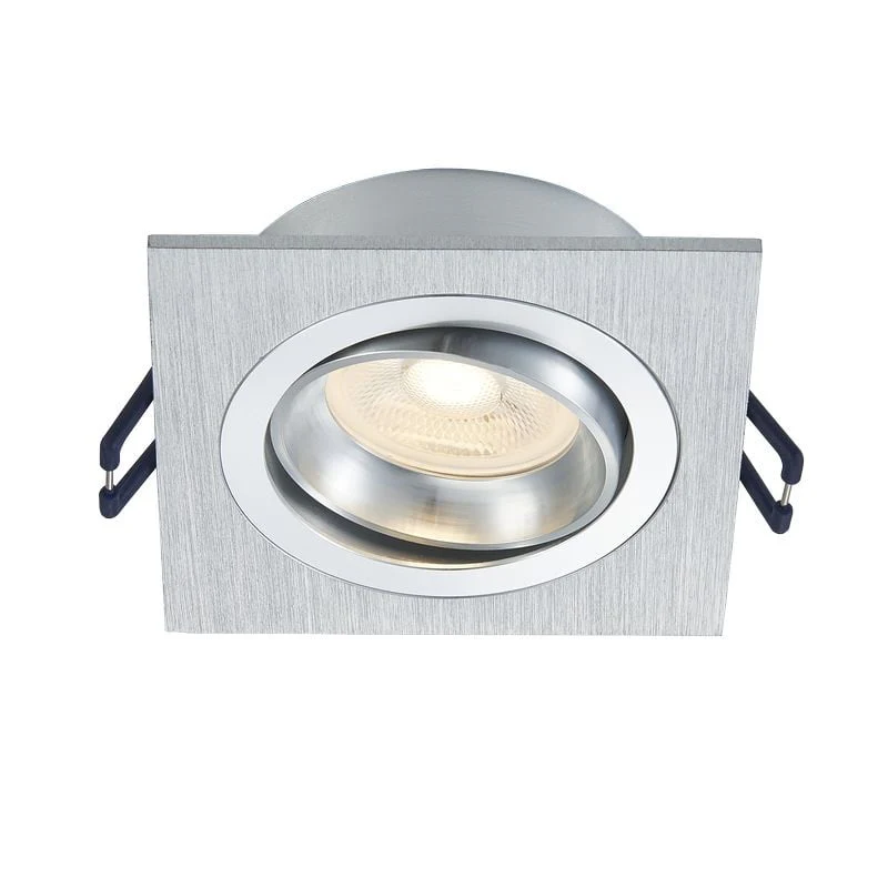 LED Spot Pasiphae – Vierkant – Philips – Geborsteld Aluminium