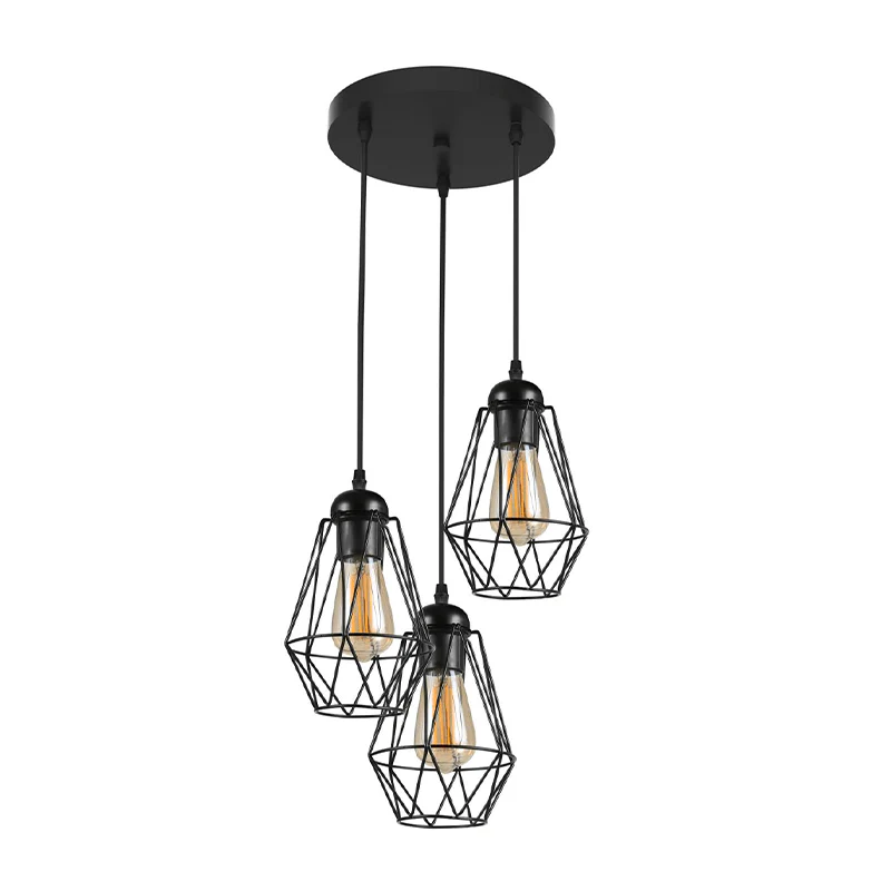 Zwarte Plafondlampen | Incl.Lichtbronnen | E27 fitting | 12W |  Rond