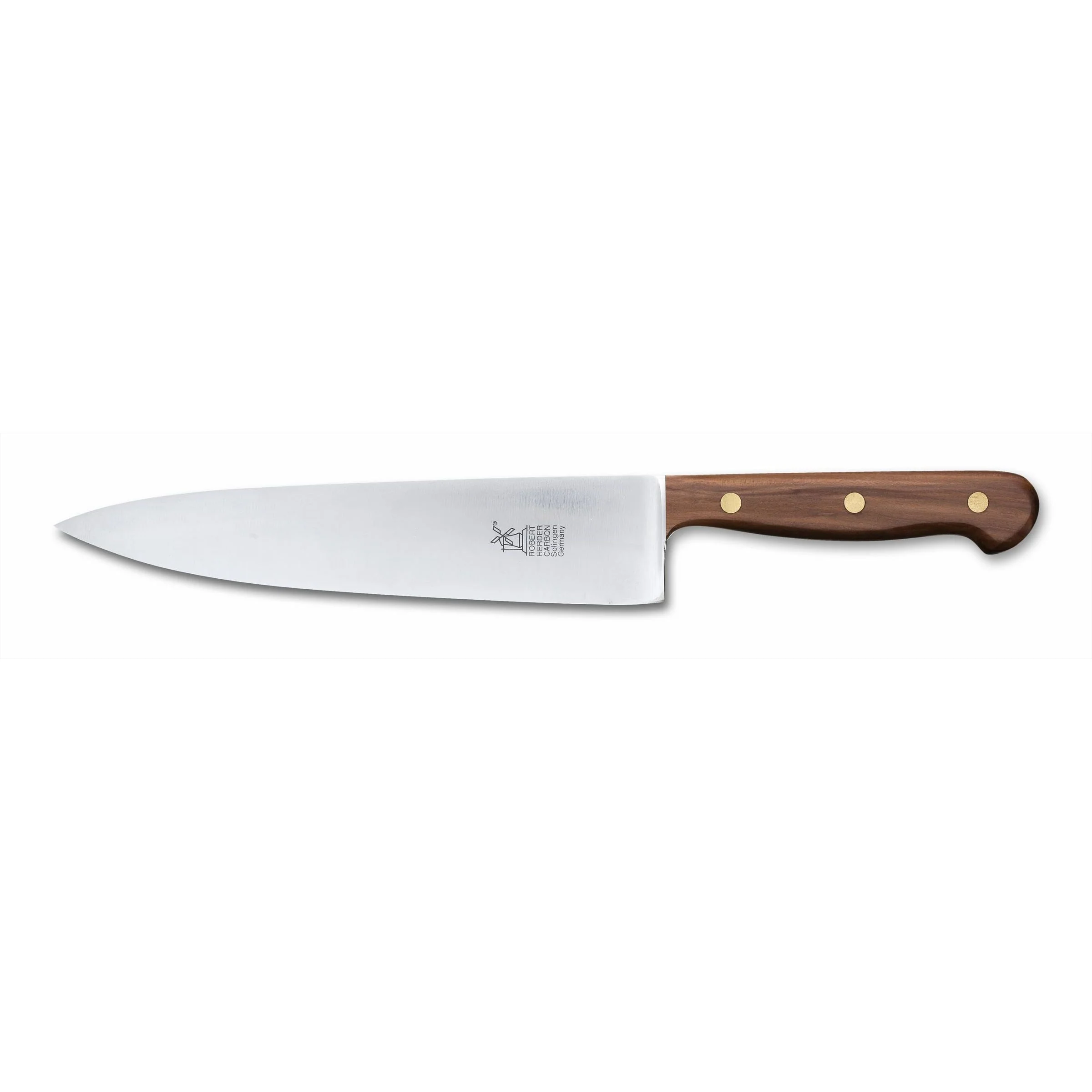 ROBERT HERDER 1922 Koksmes Carbonstalen lemmet 23cm en FSC pruimenhouten heft ROBERT HERDER 1922 Koksmes Carbonstalen lemmet 23cm en FSC pruimenhouten heft
