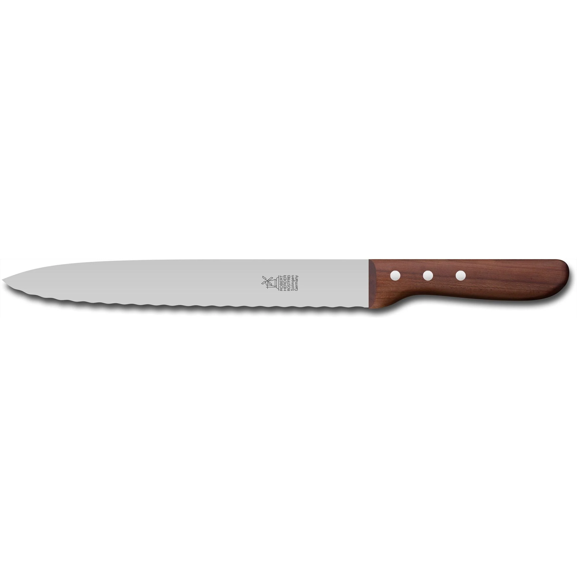 ROBERT HERDER Brisket-gevogelte-vlees-mes 25cm lemmet met golf FSC pruimenhout heft