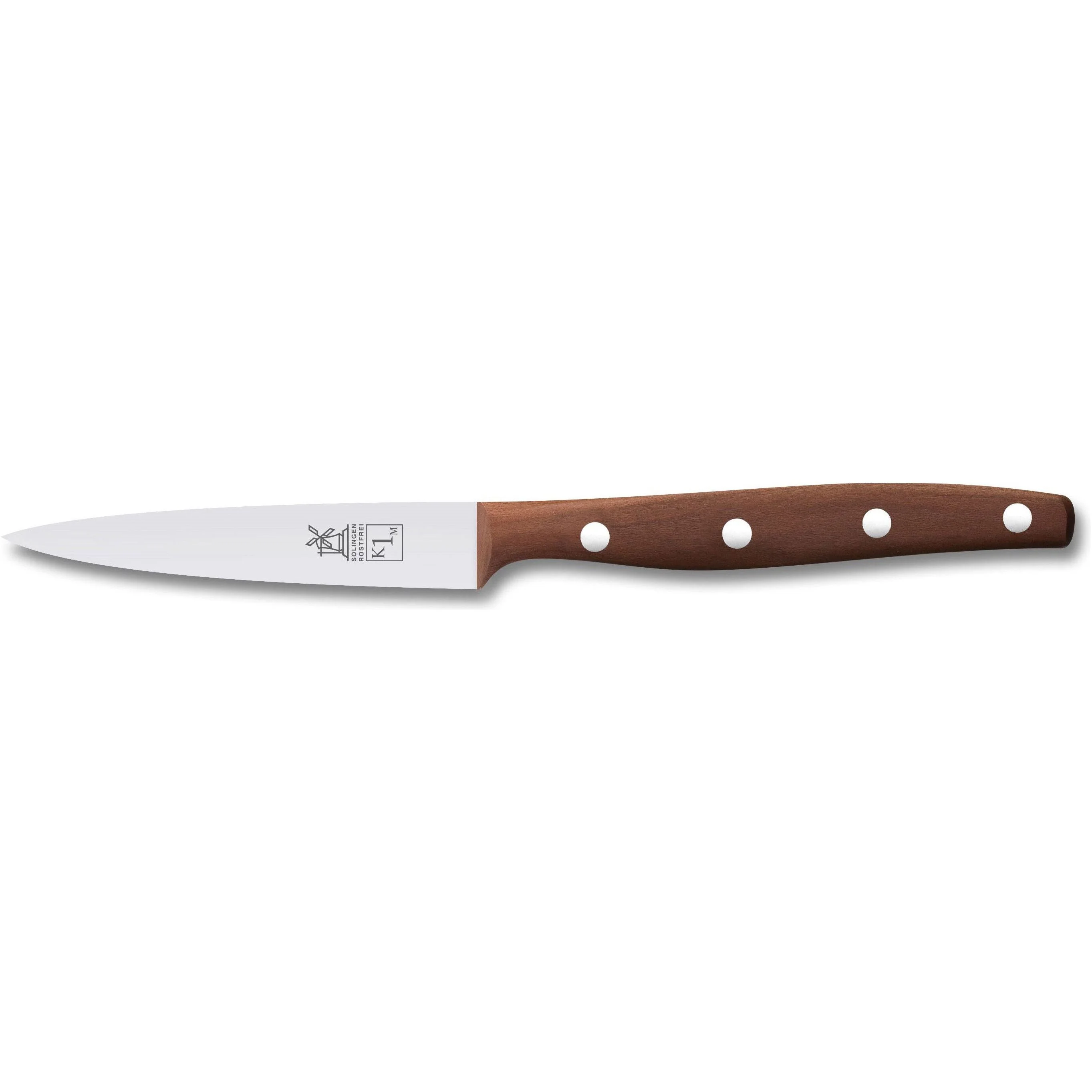 Robert Herder K1m universeel- office-mes lemmet van carbon met middenspits 9cm en pruimenhouten heft