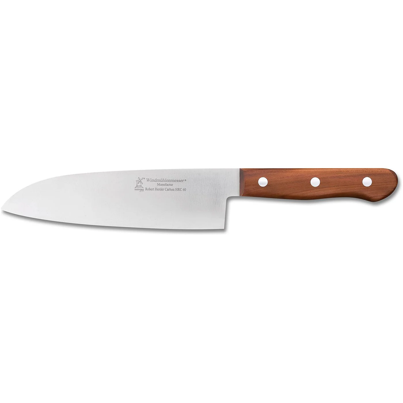 ROBERT HERDER Lignum 3 Santoku Carbonstalen lemmet 17cm en FSC  pruimenhouten heft