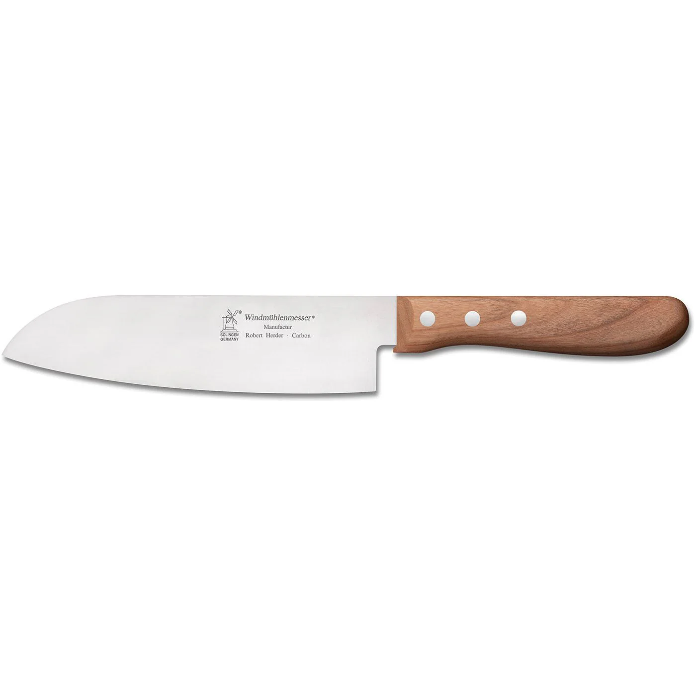 ROBERT HERDER Santoku 16cm Carbonstalen lemmet en FSC Roodbeukhouten heft