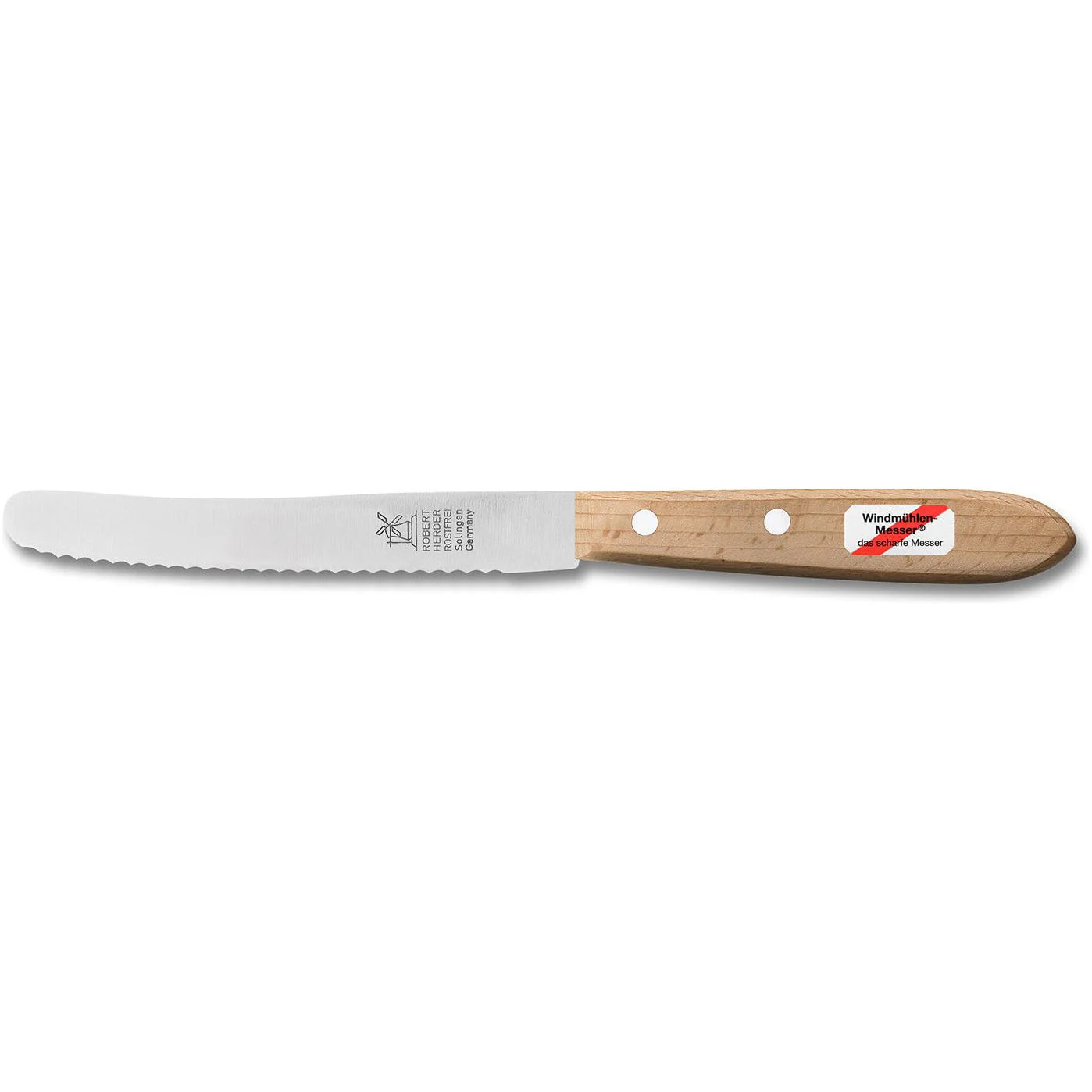ROBERT HERDER klassiek Frans tafel- steakmes RVS lemmet 12cm met kartels en FSC roodbeuken heft ROBERT HERDER klassiek Frans tafel- steakmes RVS lemmet 12cm met kartels en FSC roodbeuken heft