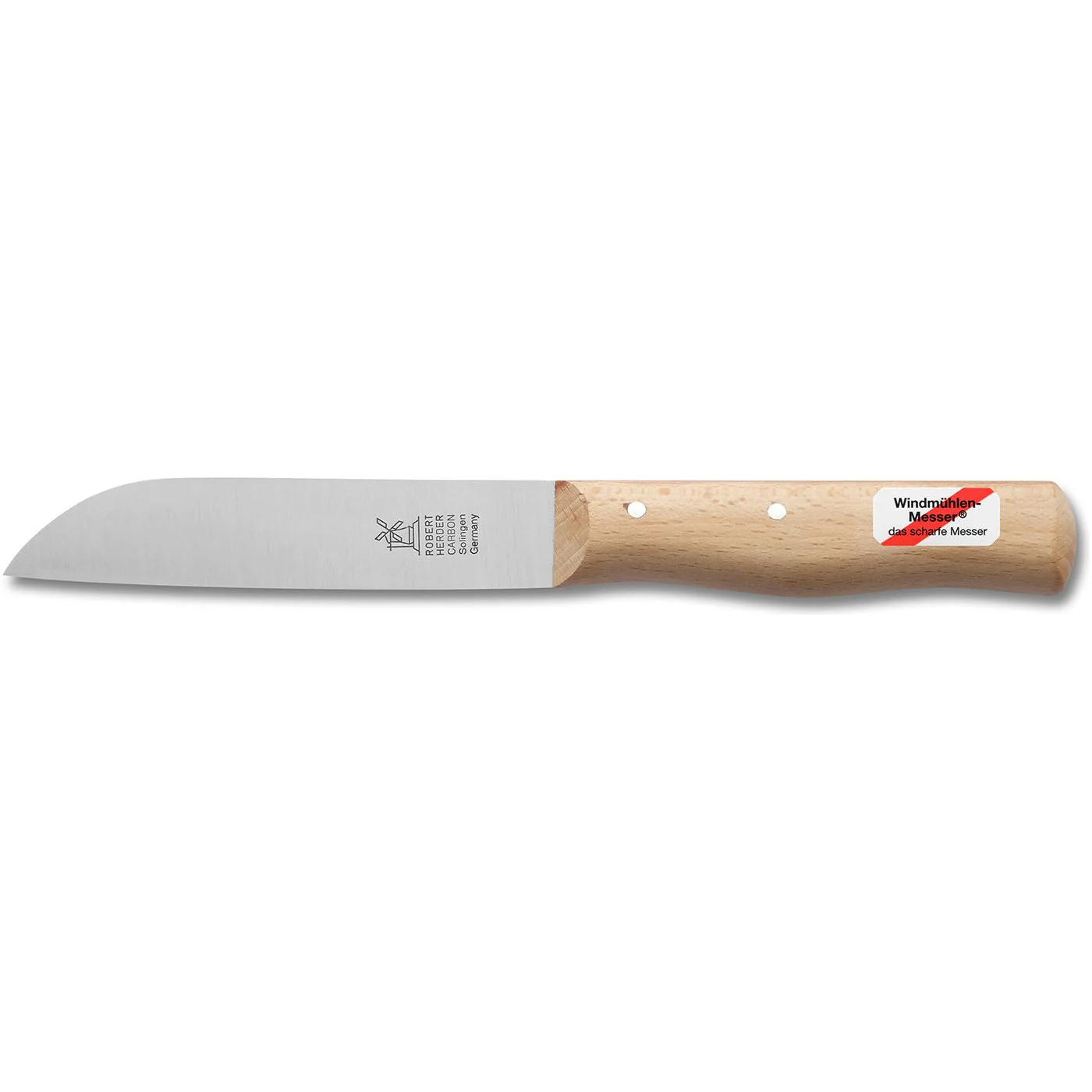 Robert Herder type “Zwoller” Groentemes Carbon lemmet 12 cm FSC roodbeukhouten heft