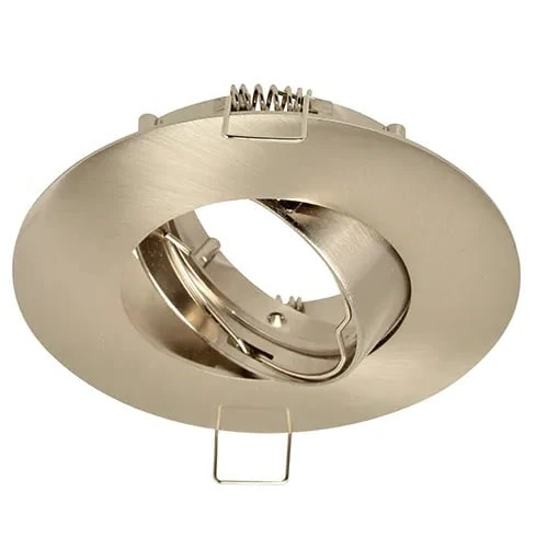 GU10 Armaturen IP20  – Geborsteld aluminium – brede rand Ø100 mm