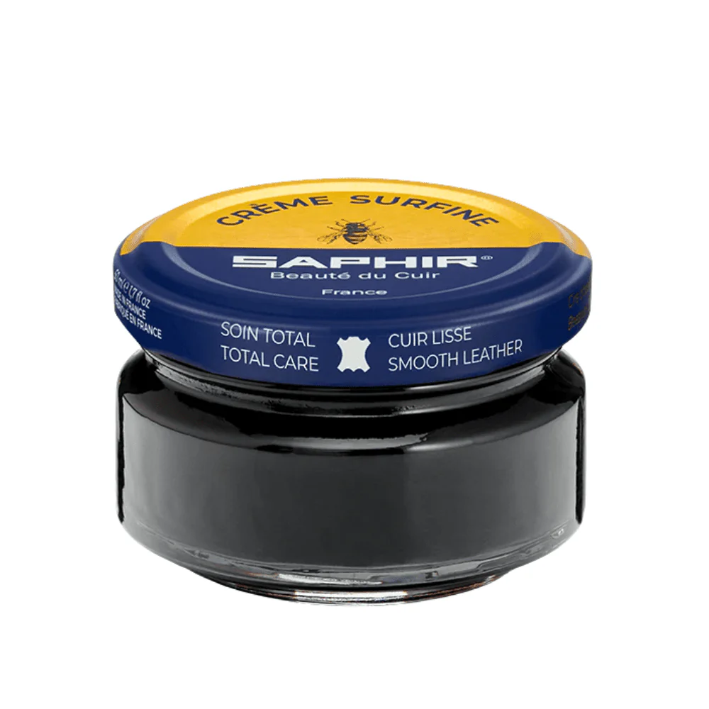 Saphir Creme Surfine lederen schoencrème 50ml bijenwasverzorging zwart