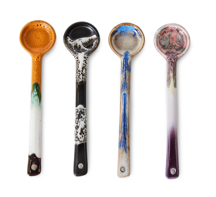 HK Living | 70’s servies lepels M force set van 4
