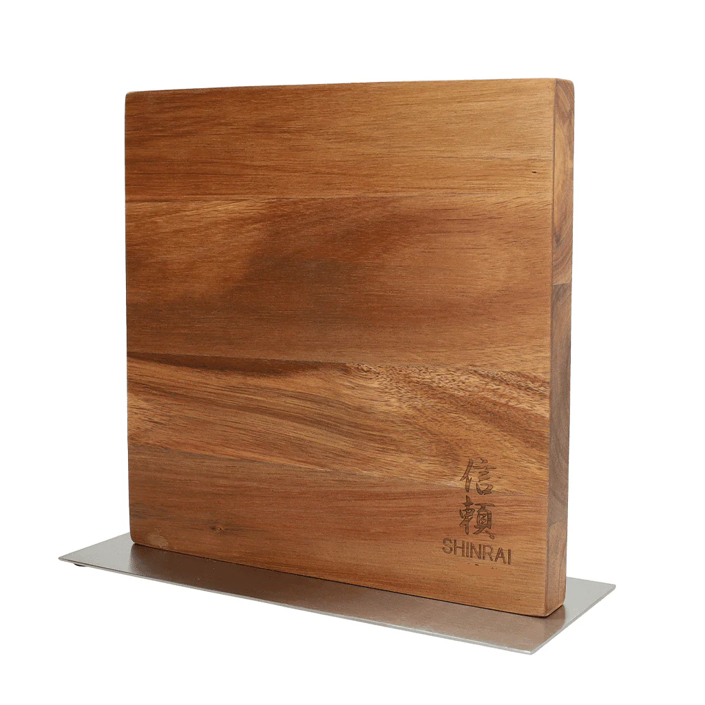 Shinrai Knives – Magnetic Knife Block Cito Double Sided – Acacia Wood