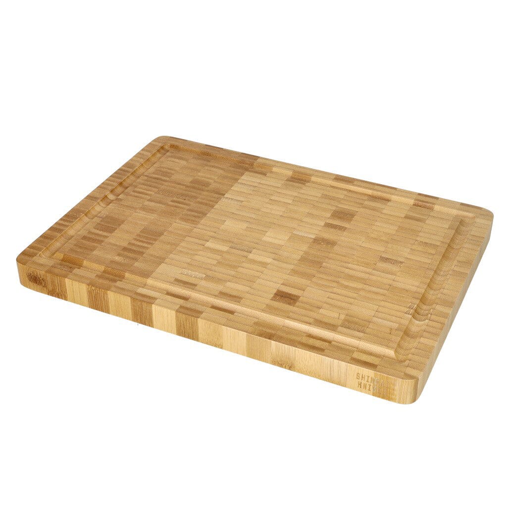 Shinrai Knives – Luxury Cutting Board Bamboo Wood – End Grain – 35 × 25 × 2.5 cm