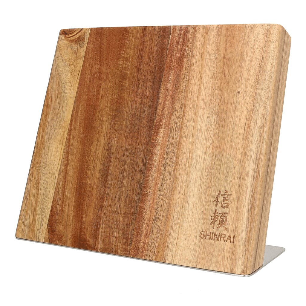 Shinrai Knives – Magnetic Knife Block Cito Single Sided – Acacia Wood