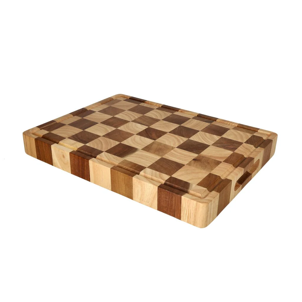 Shinrai Knives – Chess Cutting Board Acacia Wood – 40 x 30 x 4.5 cm