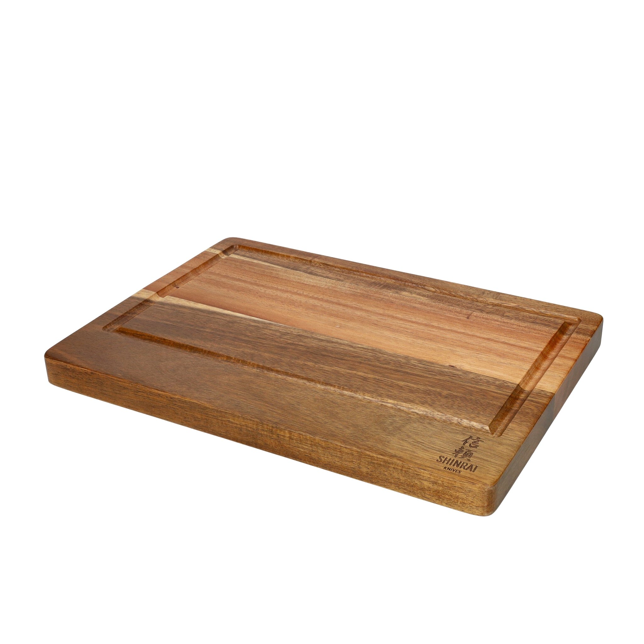 Shinrai Knives – Cutting board Acacia wood – End grain – 35 × 25 × 2.5 cm – Type 1