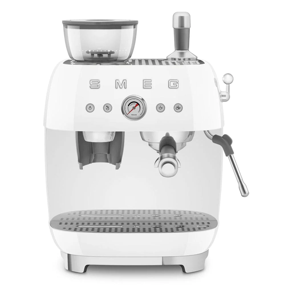 Smeg – Espresso Machine | White | 1950s | Manual espresso machine with integrated bean grinder