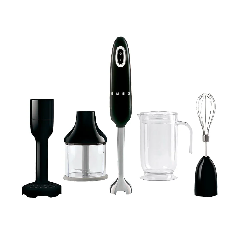 Smeg – Hand blender | Black | 1950s | Hand blender with accessories +
