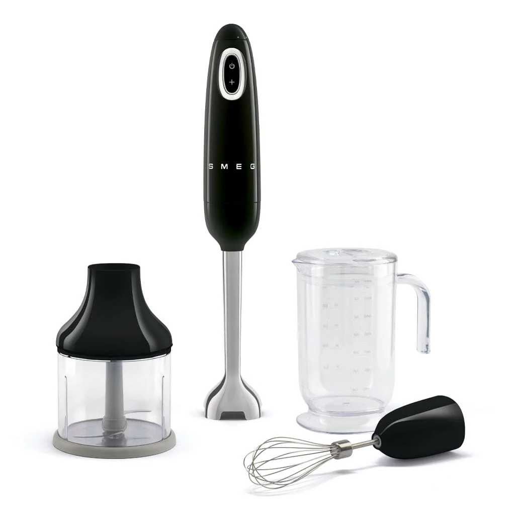Smeg – Hand blender | Black | 1950s | Hand blender with accessories