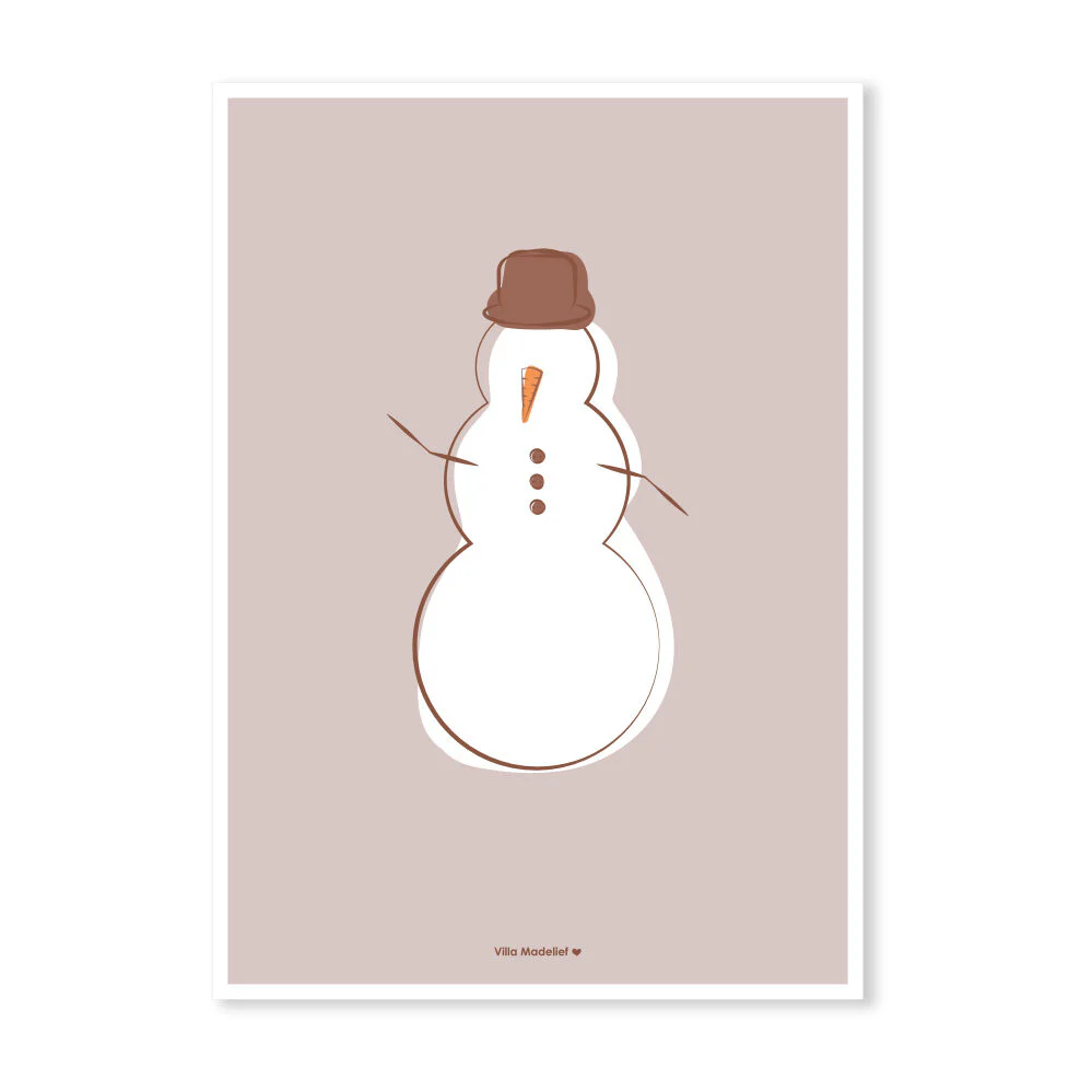 Villa Madelief | Kerstkaart sneeuwpop