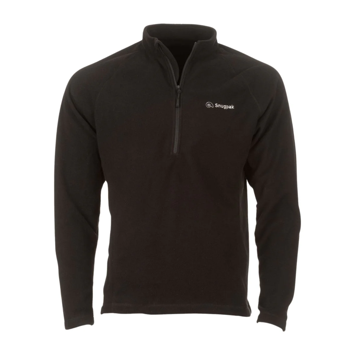 Snugpak IMPACT fleecejack zacht opstaande kraag kinbeschermer 1/4 ritssluiting zwart