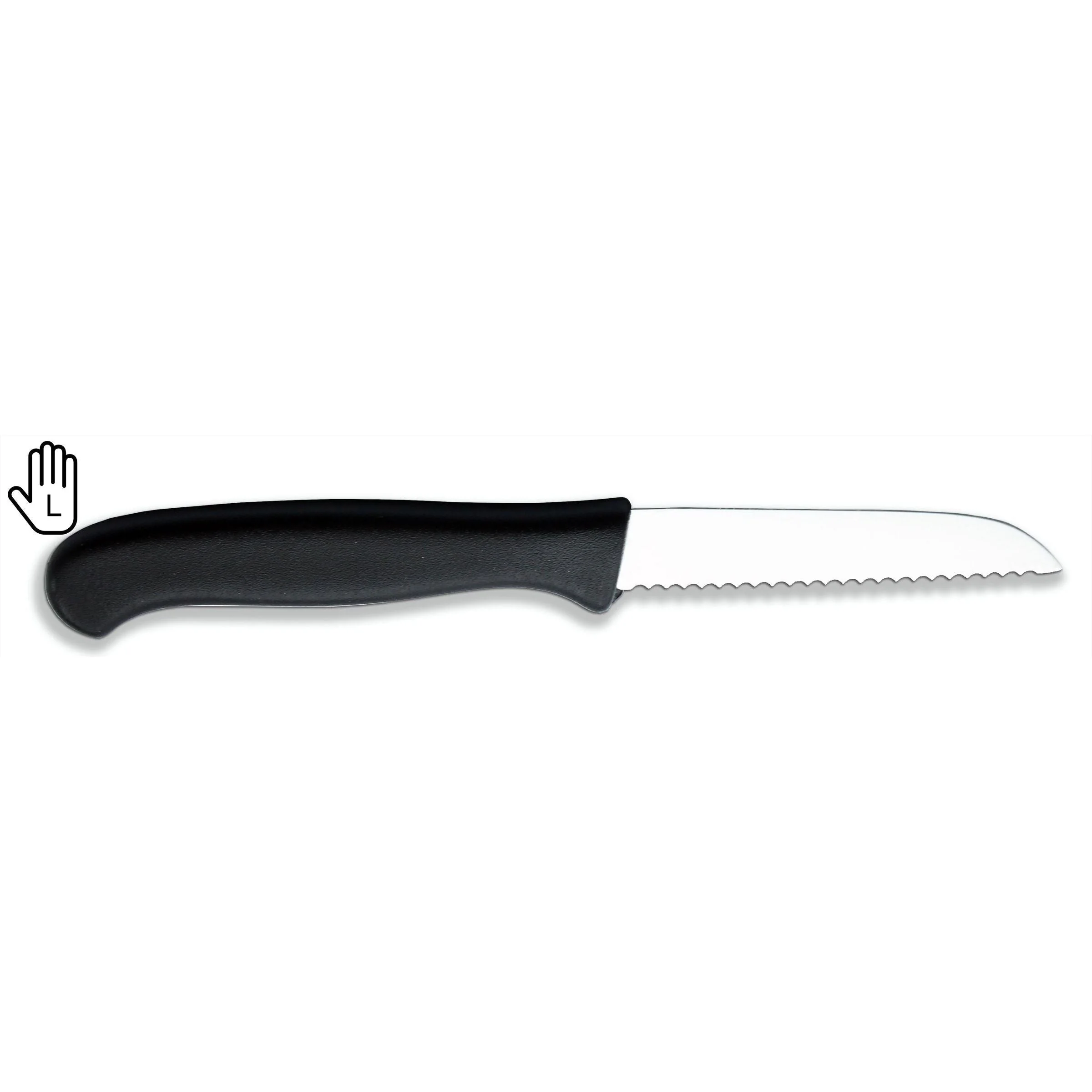 COUTEAUX Linkshandig aardappel- tomaten – fruit- mesje RVS gekarteld lemmet 8cm