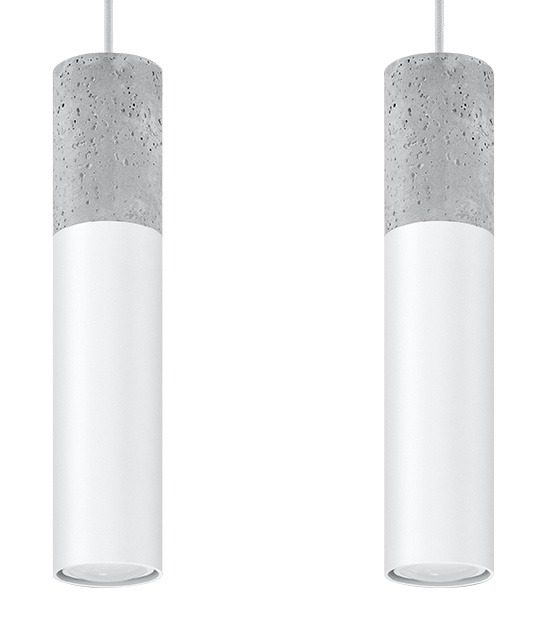 LED Hanglamp wit beton BORGIO – 2 x GU10 aansluiting