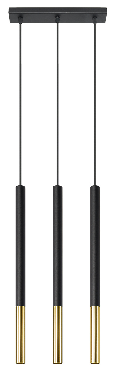 LED Hanglamp zwart goud MOZAICA – 3 x G9 aansluiting