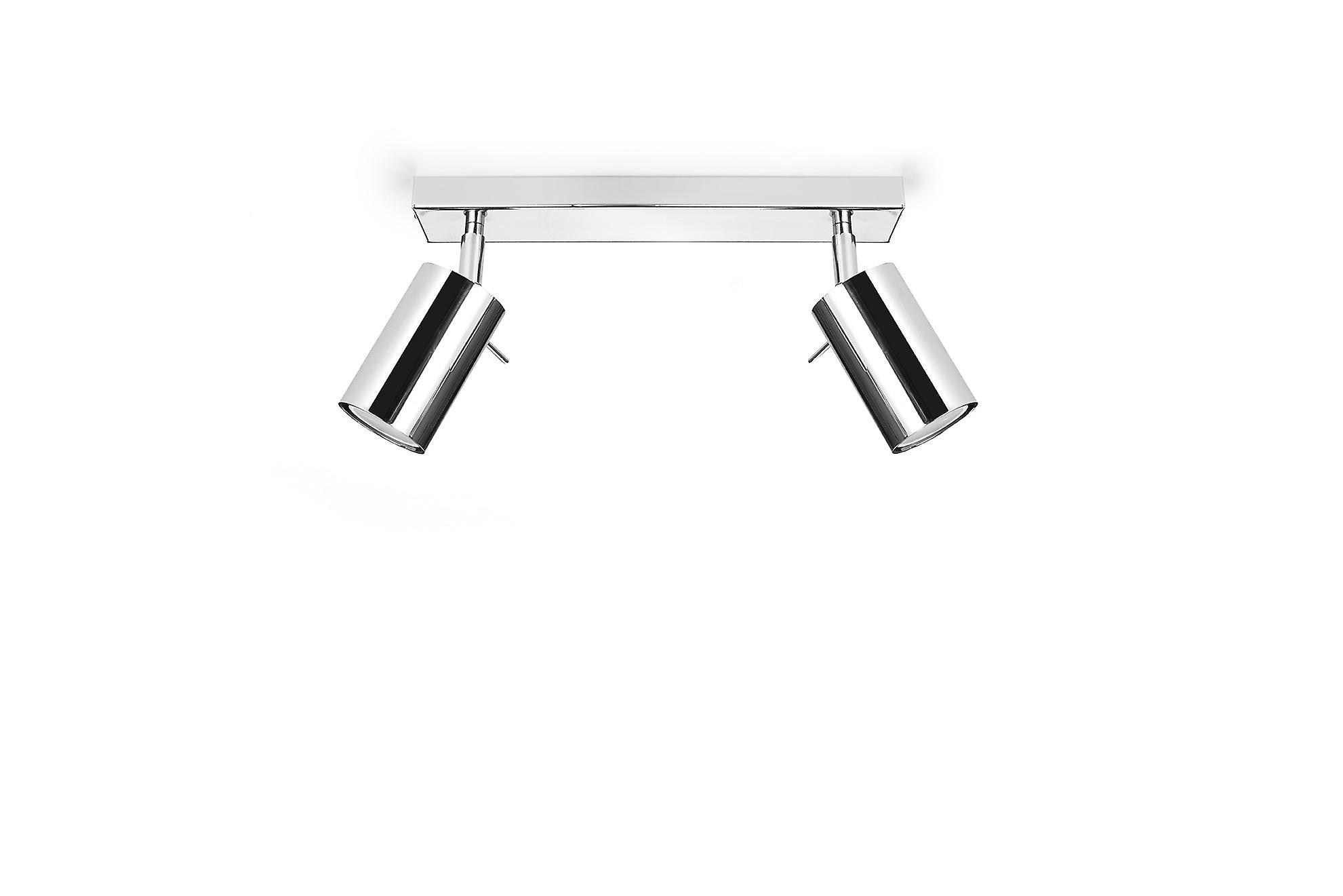 LED Plafondspot chrome RING – 2 x GU10 aansluiting