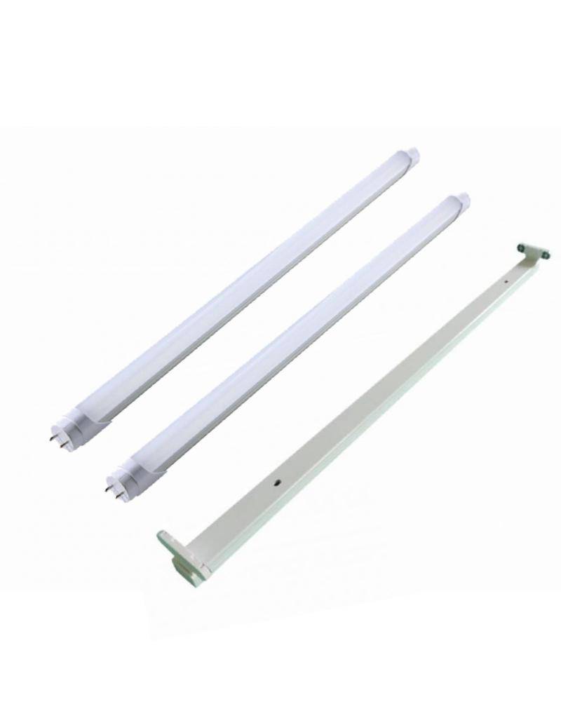 1.2m 36W LED TL armatuur + 2 LED TL buizen 6000K 865 Daglicht wit compleet