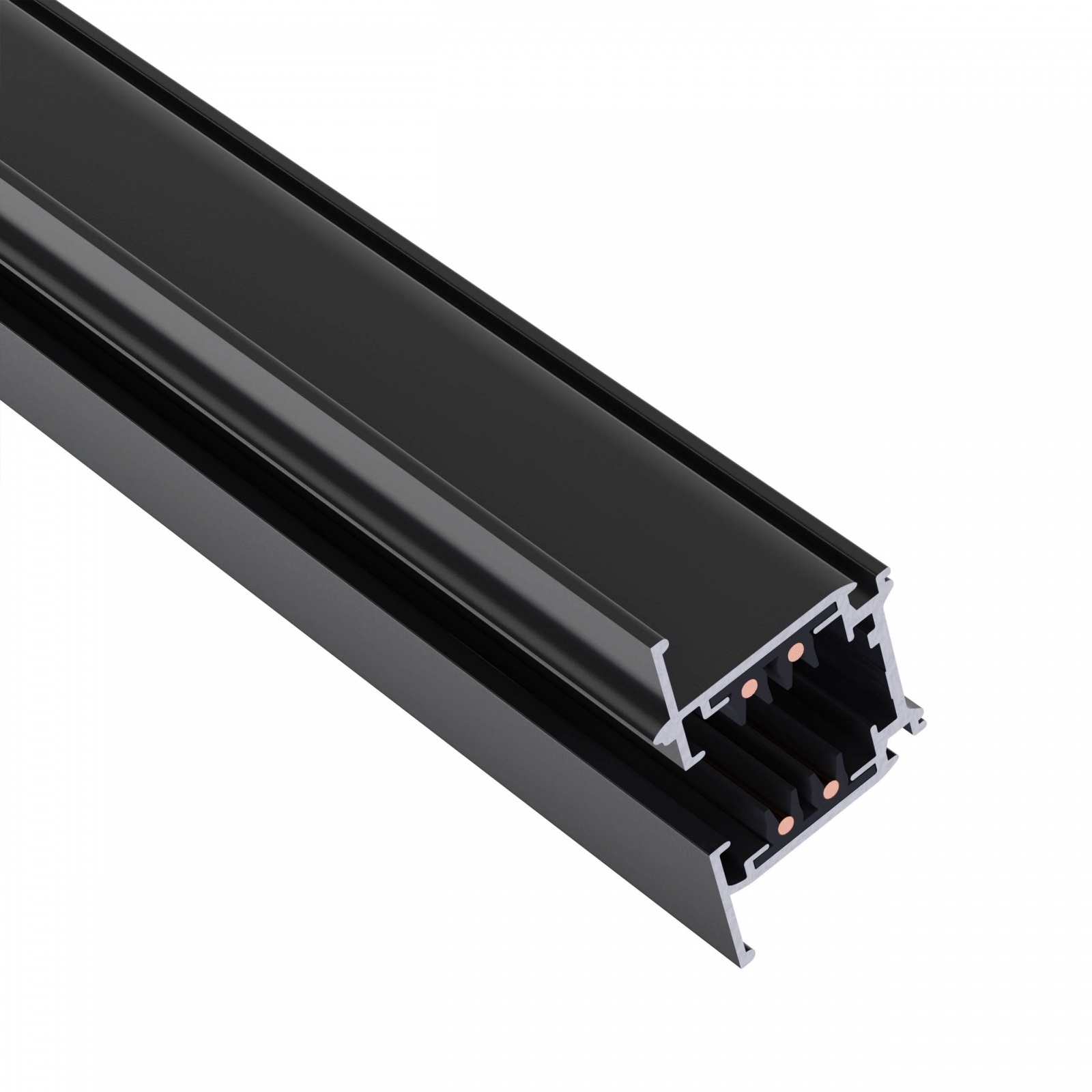 3-Fase Spanningsrail Inbouw stuc | 2 Meter – Zwart – Universeel