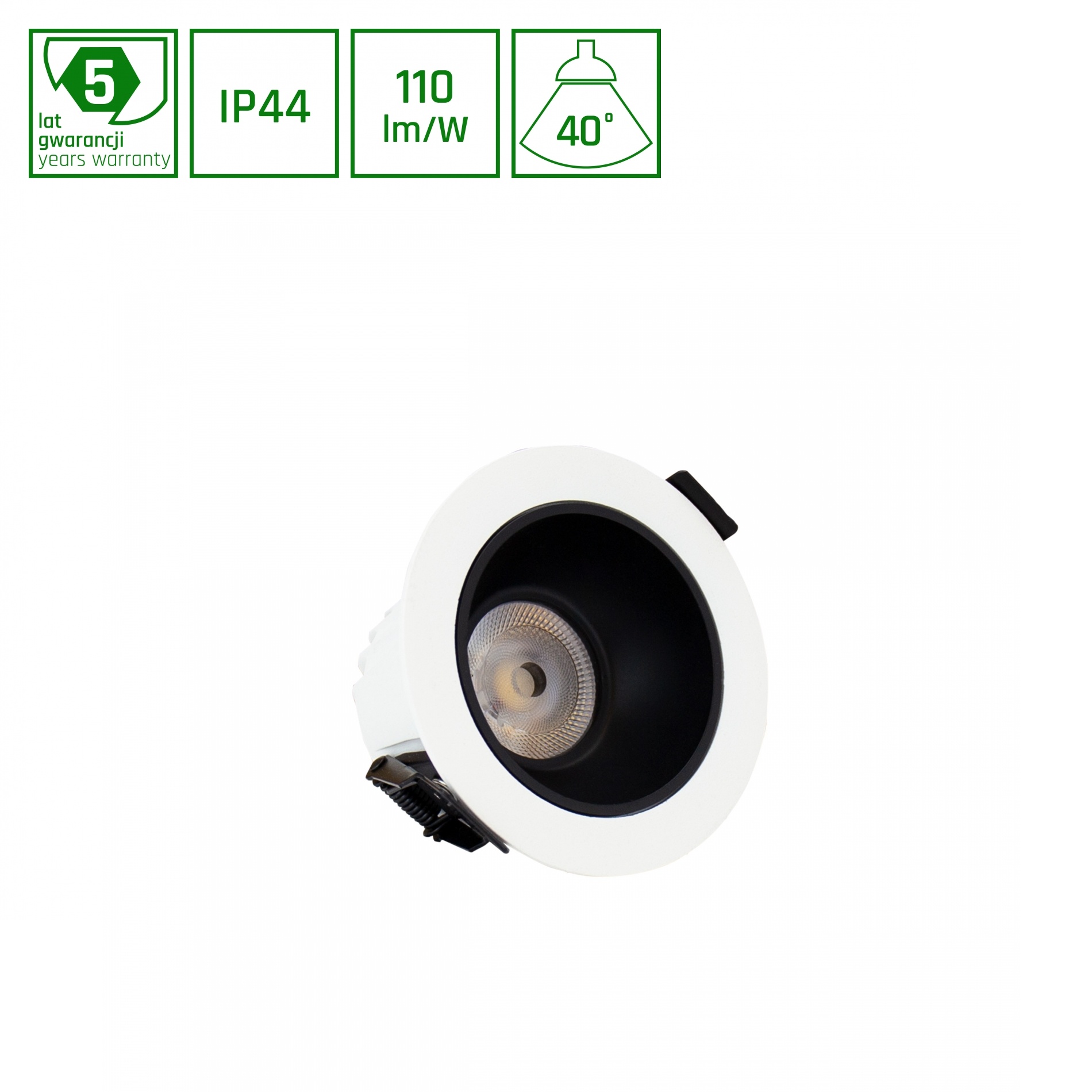 LED Downlight Orbito – 10W 120lm p/w – 3000K 830 – Zaagmaat 75mm – UGR<19 – IP44