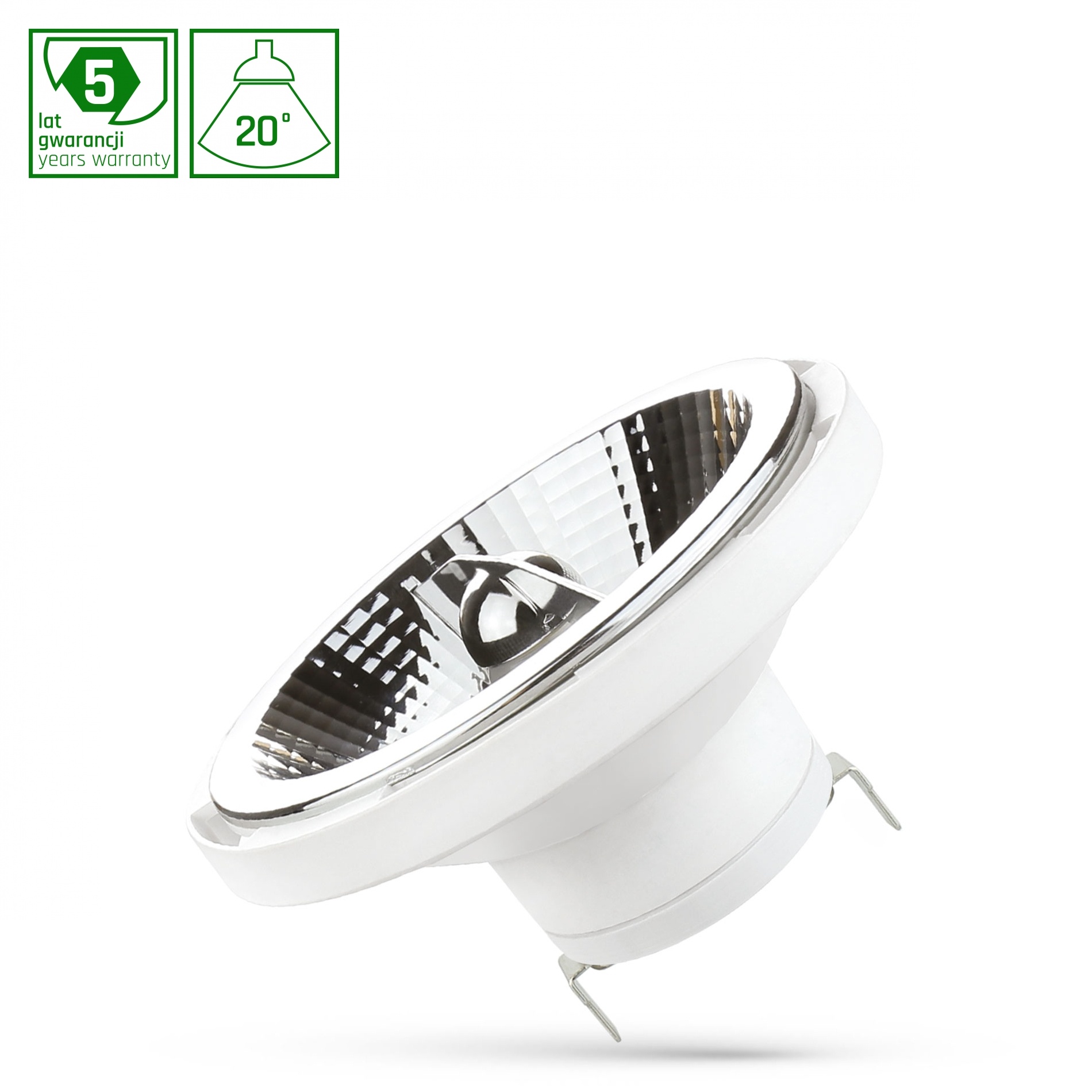 LED G53 AR111 12V – 11W 780lm – 3000K 830 – 5 jaar garantie