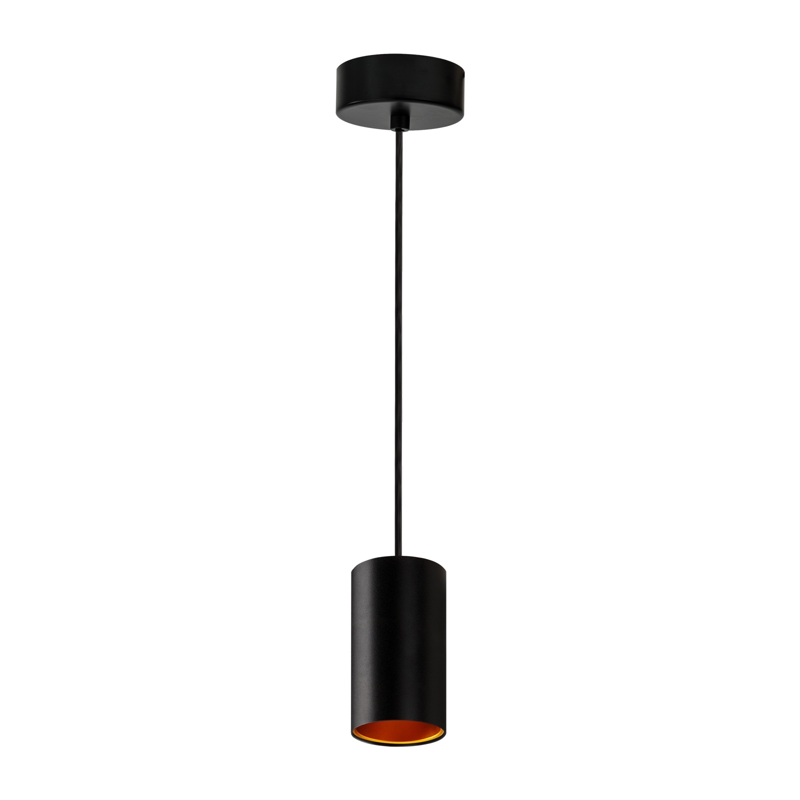 LED Hanglamp – GU10 fitting – 1500mm kabel – Zwart – Goud