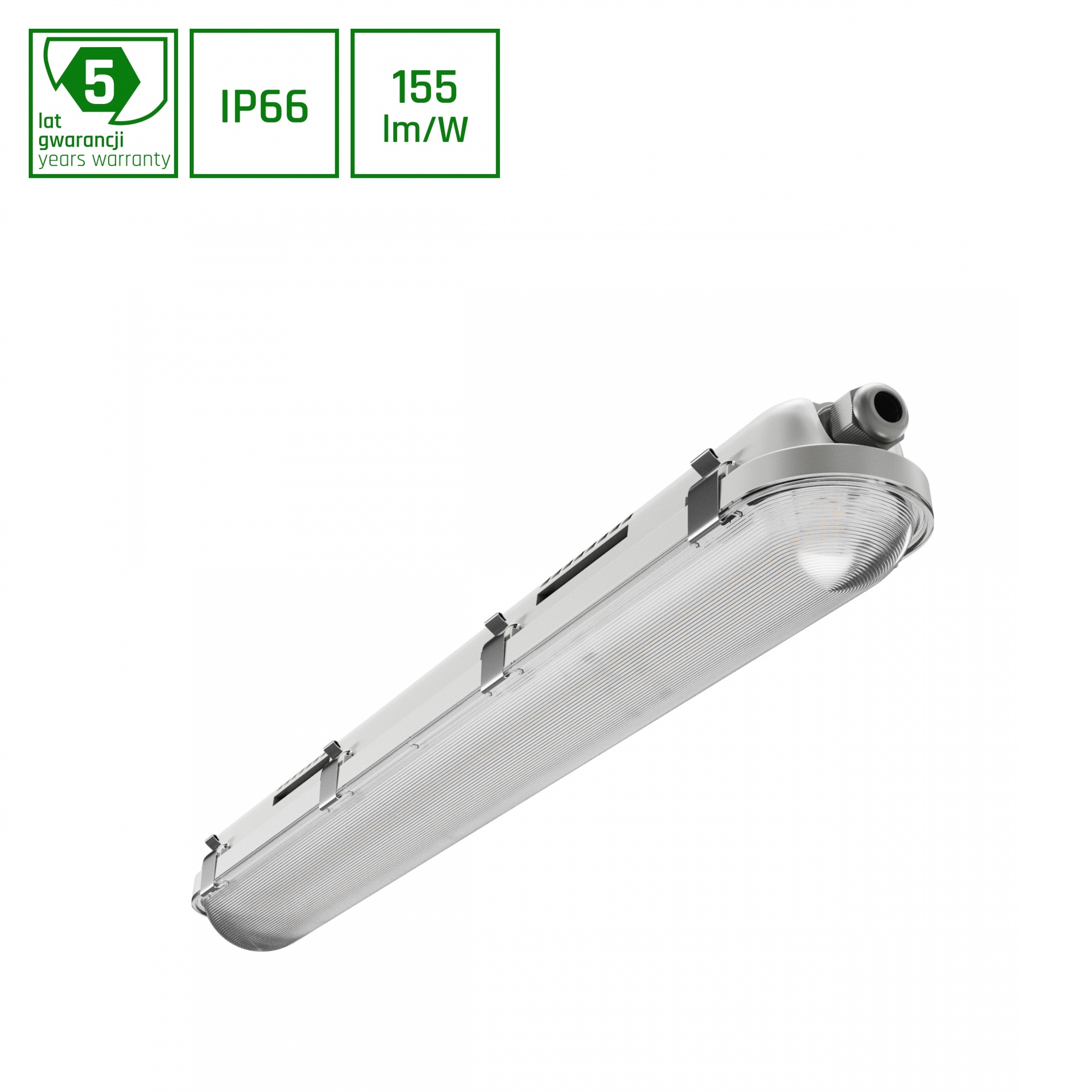 LED Montagebalk IP66  – 60cm Limea Pro Hermetic – 10W-21W – 1800lm-3150Lm Multi Lumen Switch – 4000K 840 Koel Wit |  IK10 – 5 jaar Garantie