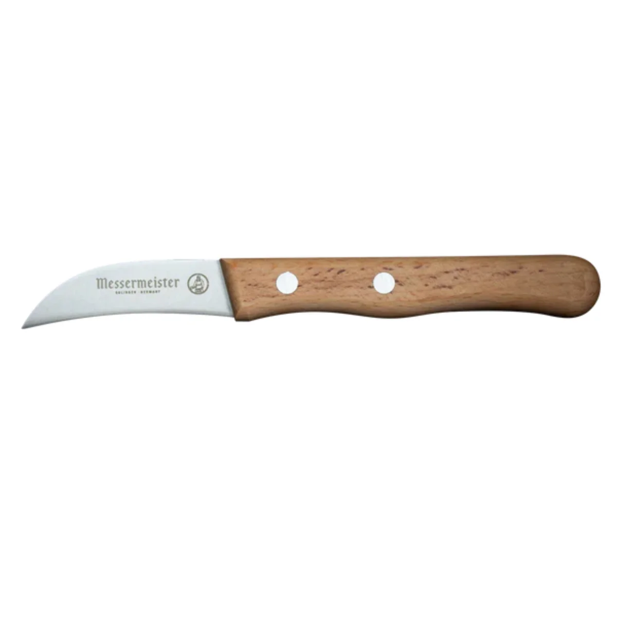 MESSERMEISTER serie FUTURE schilmes 6cm RVS vogelsnavel lemmet FSC roodbeuken heft MESSERMEISTER serie FUTURE schilmes 6cm RVS vogelsnavel lemmet FSC roodbeuken heft