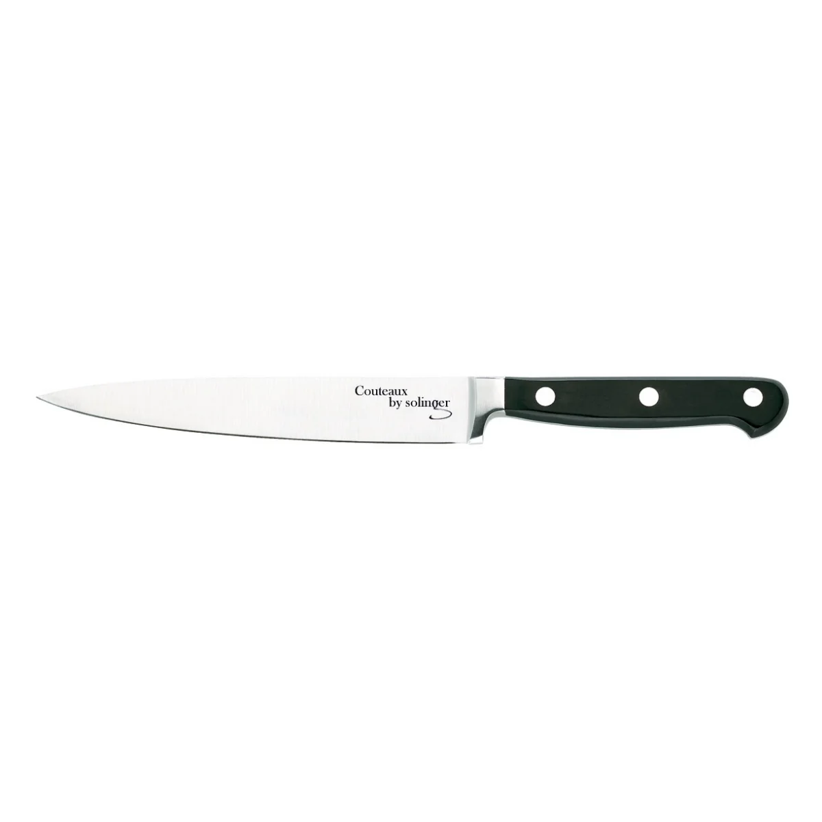 COUTEAUX & CO Fileermes RVS lemmet 18 cm met zwart POM heft
