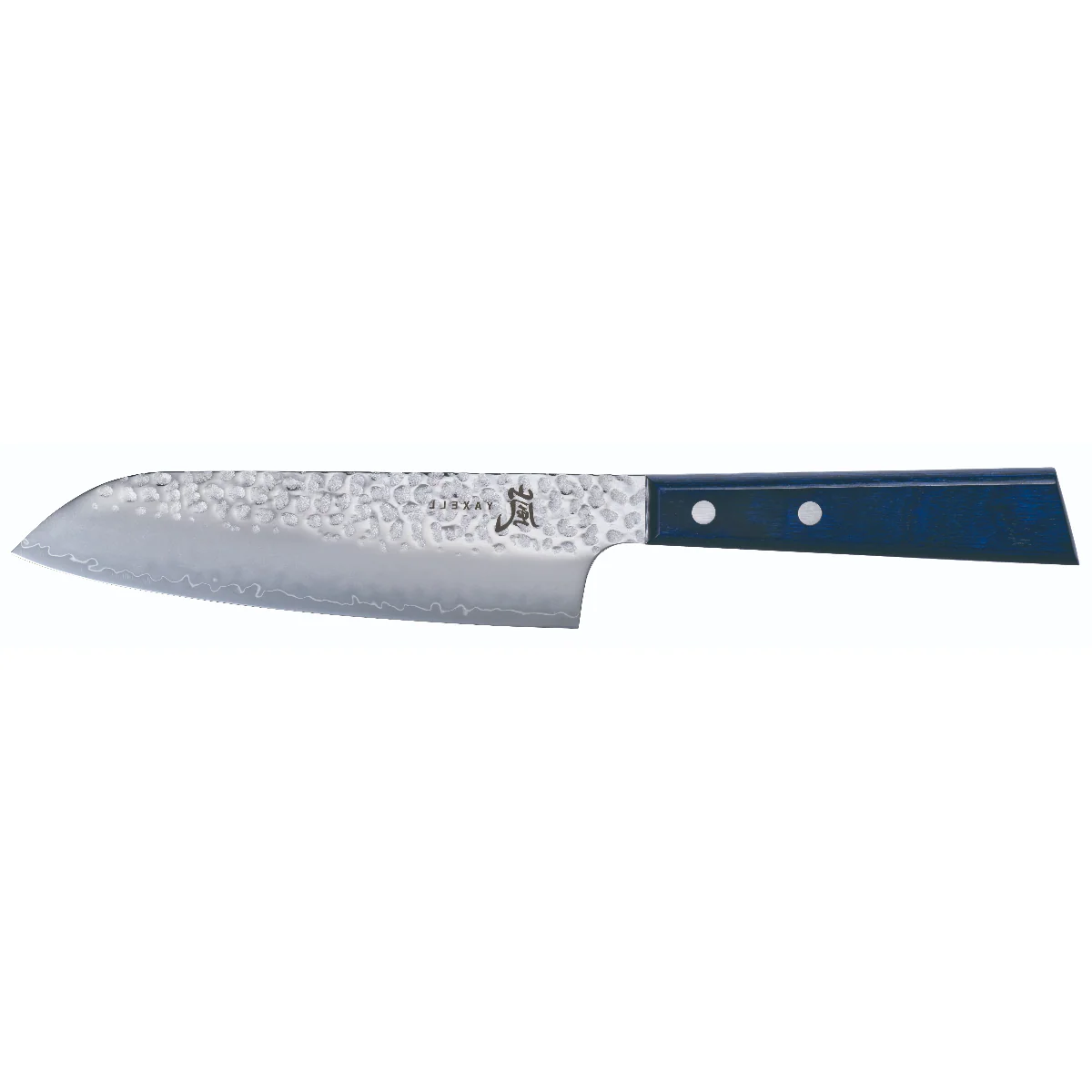 YAXELL BLUE BREEZE SANTOKU KNIFE MOVAX stalen lemmet 16,5cm blauw pakkawood heft