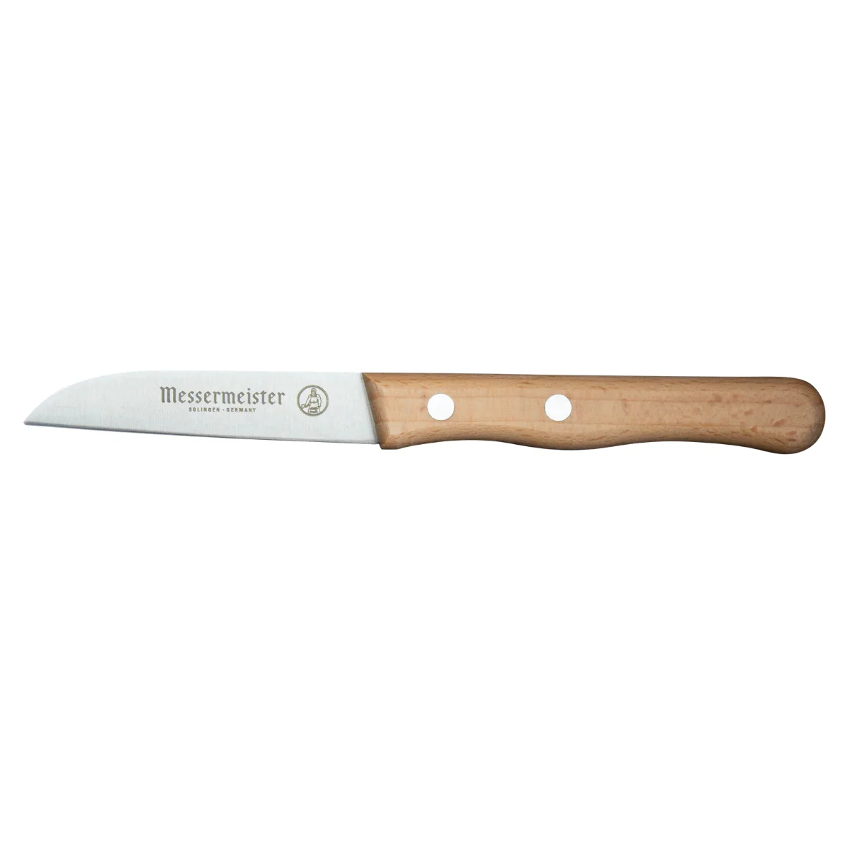 MESSERMEISTER serie FUTURE 8cm schilmes RVS recht lemmet FSC roodbeuken heft