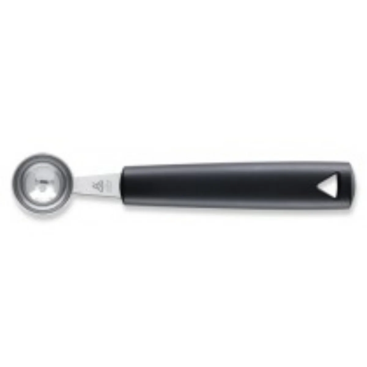TRIANGLE roestvrijstalen Pommes-Parisienne – meloen – appel – groente – boor – lepel Ø 30mm met zwart kunststof heft