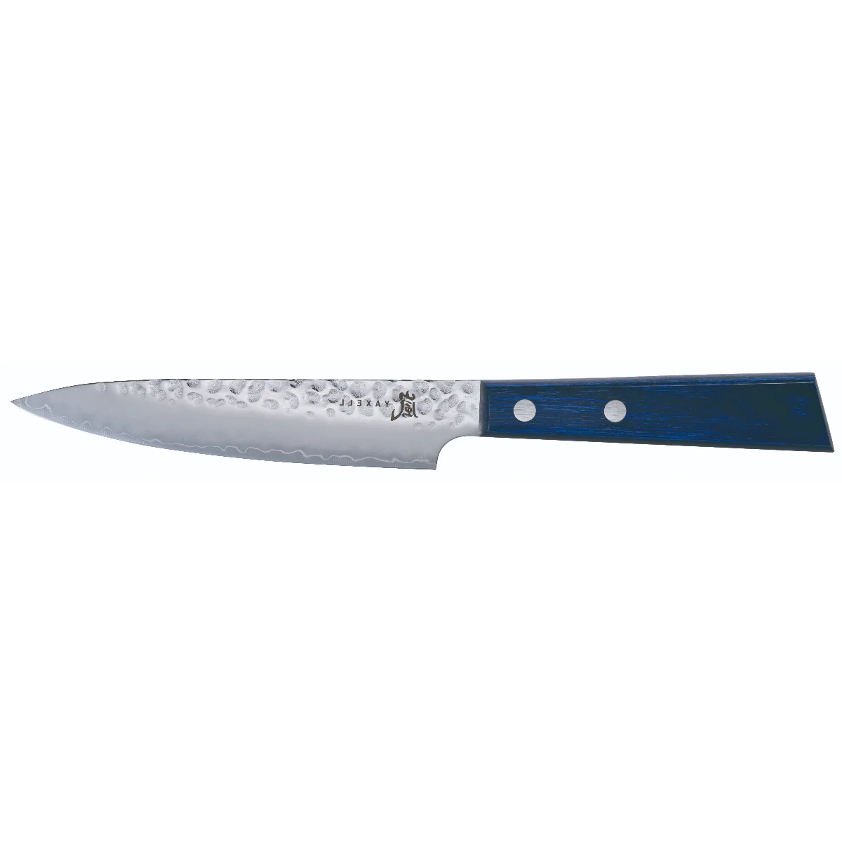 YAXELL BLUE BREEZE UTILITY / universeel mes movax stalen lemmet 12cm blauw pakkawood heft