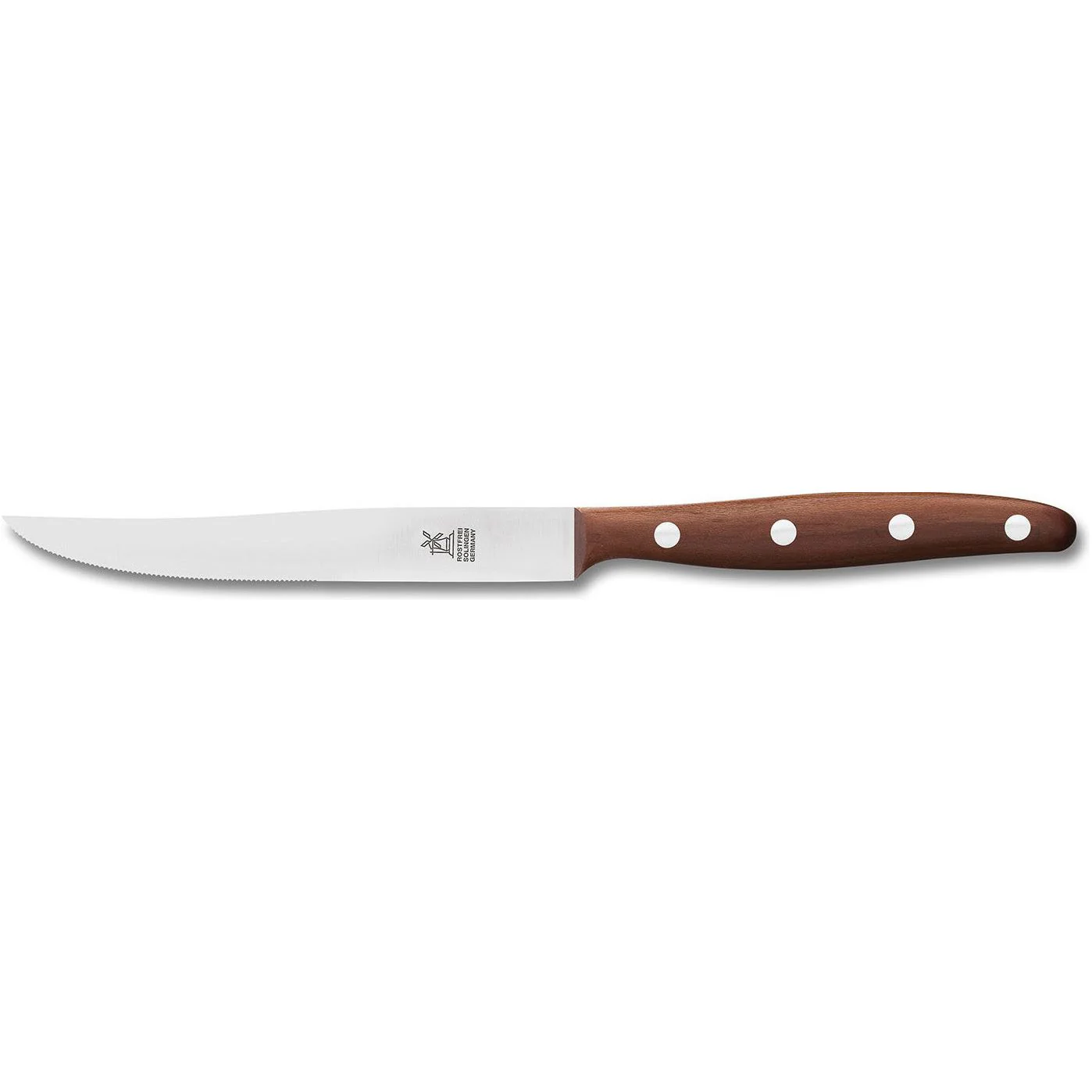 ROBERT HERDER BBQ steakmes met RVS 13,5cm lemmet met fijne kartel en FSC pruimenhouten heft