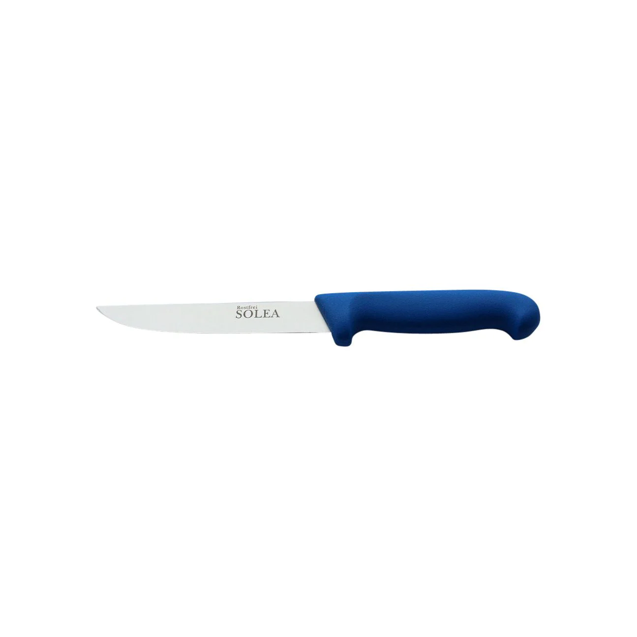 SOLEA slagers- uitbeenmes slank RVS lemmet blauw kunststof HACCP ant slip heft