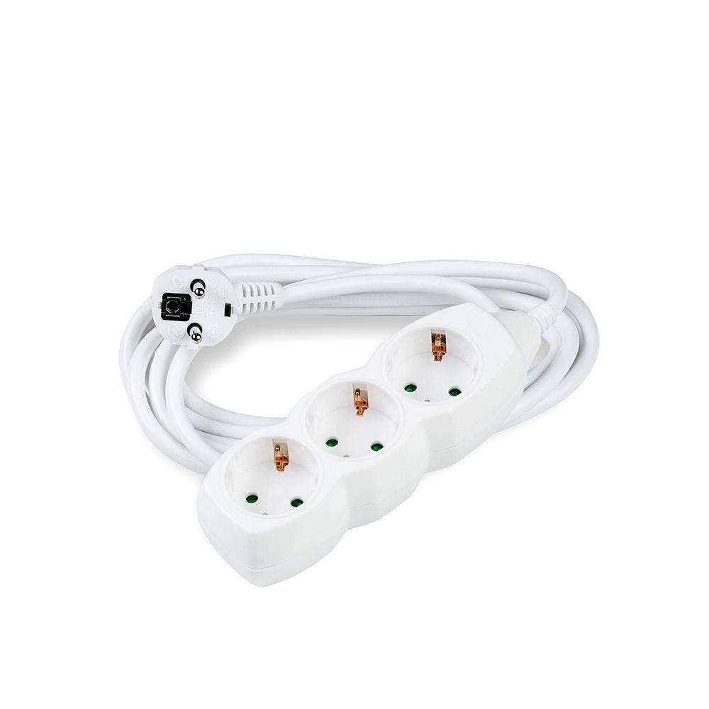 Stekkerdoos 3-voudig  – Wit – Lengte snoer optioneel